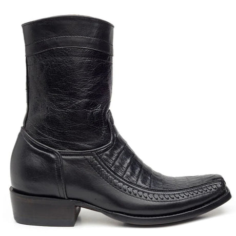 Bota Moderna piel exotica piel Caiman negra mod Diego 02 - Tiendacharra.com - Bodega Tienda Charra