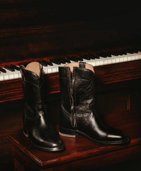 Bota Roper Negra clásica marca Río Grande - Tiendacharra.com - Bodega Tienda Charra