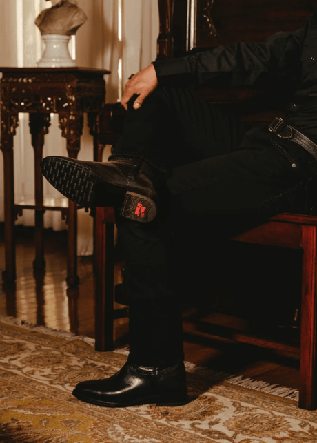 Bota Roper Negra clásica marca Río Grande - Tiendacharra.com - Bodega Tienda Charra