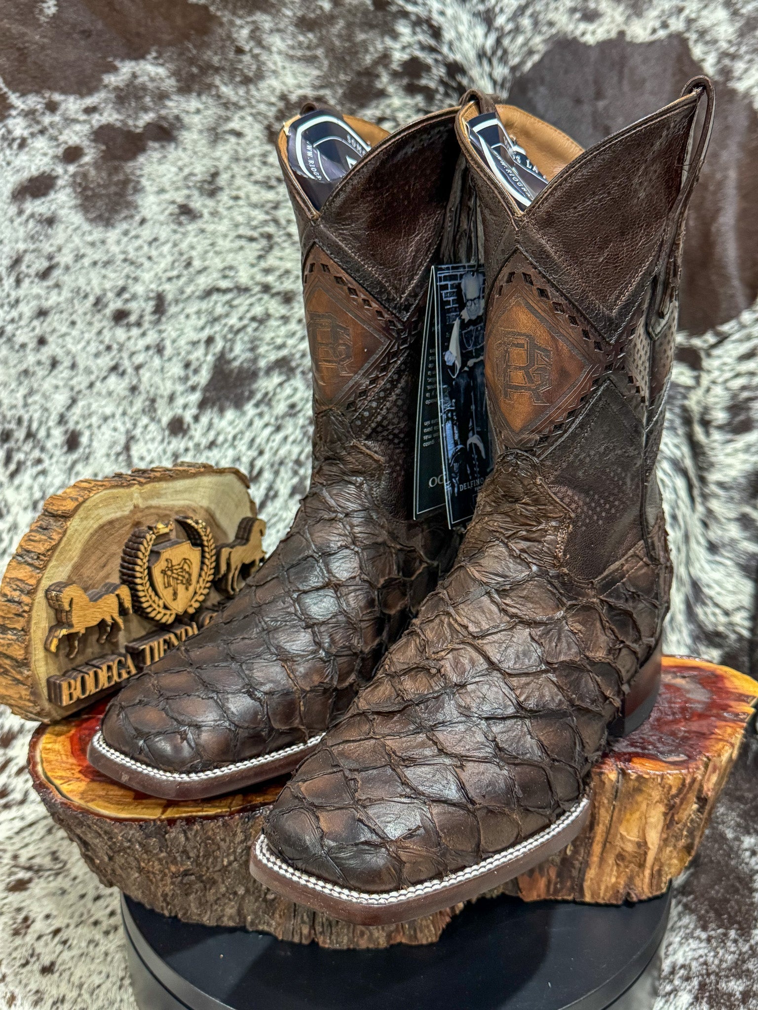 Botas Exoticas Botas De Piel De Pescado Pirarucu Pirarucu Botas