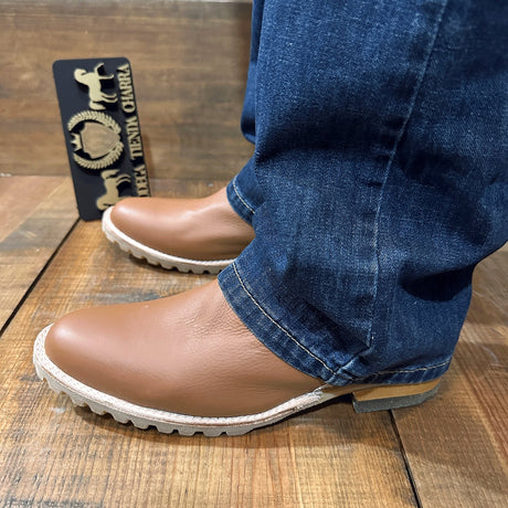 Botin charro suela de tractor, color piel Graso - Tiendacharra.com - Bodega Tienda Charra