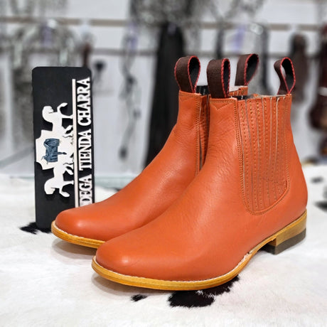 Botin horma de pato, color piel Chedron - Tiendacharra.com - Bodega Tienda Charra