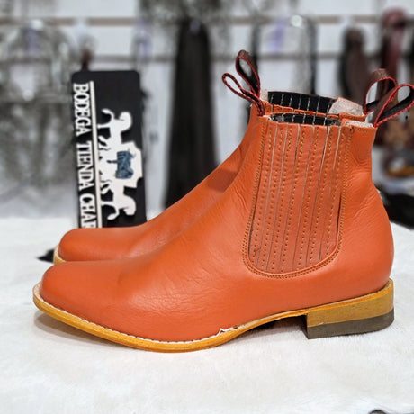 Botin horma de pato, color piel Chedron - Tiendacharra.com - Bodega Tienda Charra