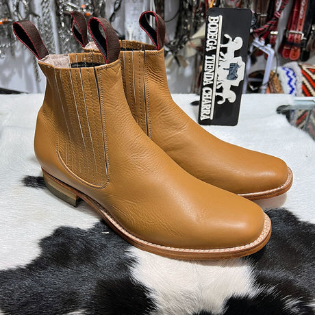 Botin horma de pato, color Piel Madera - Tiendacharra.com - Bodega Tienda Charra