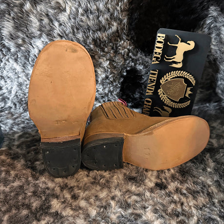 Botin para niño bordado suela cuero - Tiendacharra.com - Bodega Tienda Charra