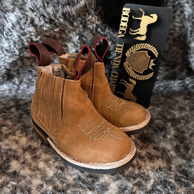 Botin para niño bordado suela cuero - Tiendacharra.com - Bodega Tienda Charra