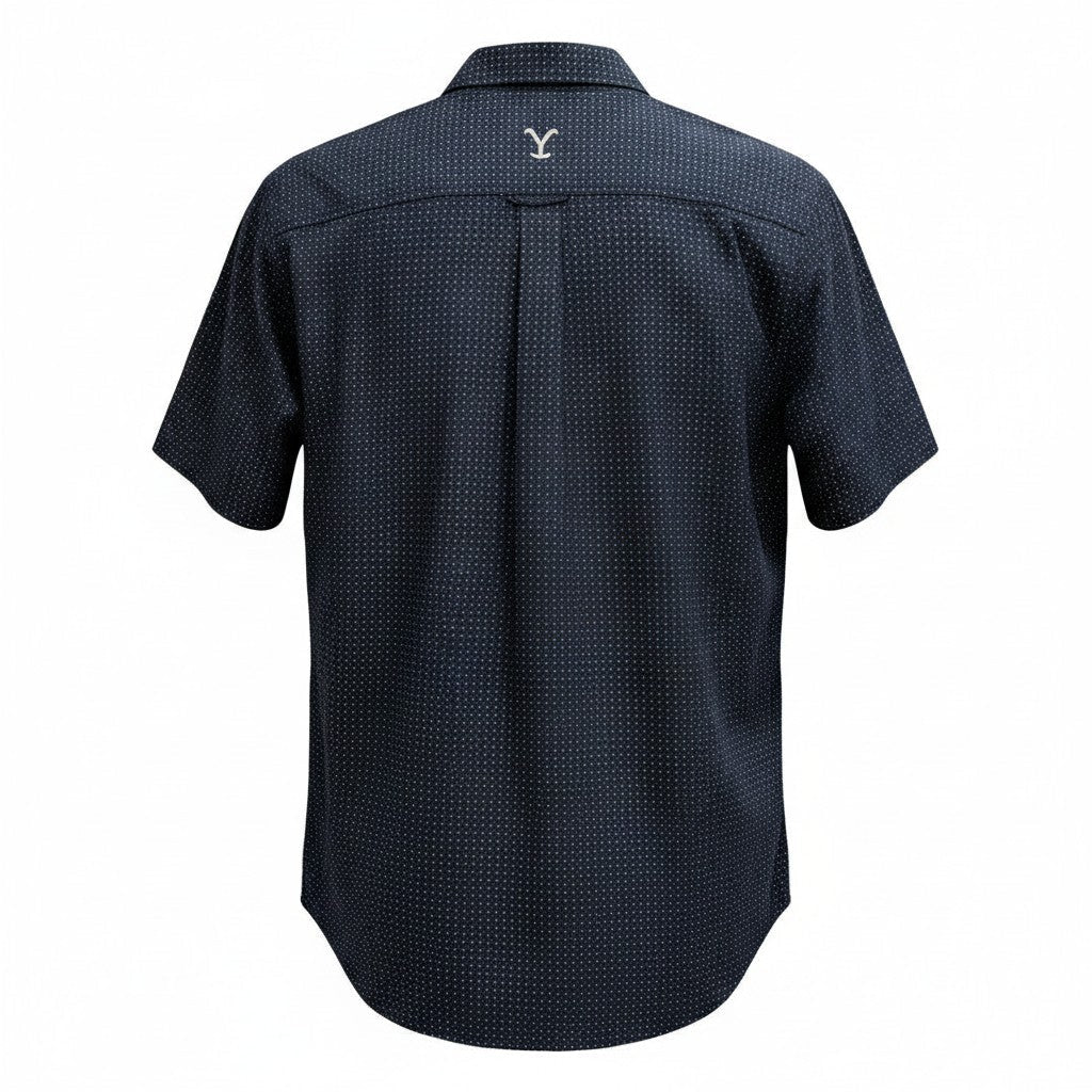 Camisa Yellowstone SCY017 Manga Corta Gris - Tiendacharra.com - Bodega Tienda Charra