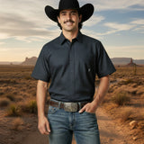 Camisa Yellowstone SCY017 Manga Corta Gris - Tiendacharra.com - Bodega Tienda Charra