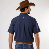 Camisa Yellowstone SCY017 Manga Corta Gris - Tiendacharra.com - Bodega Tienda Charra