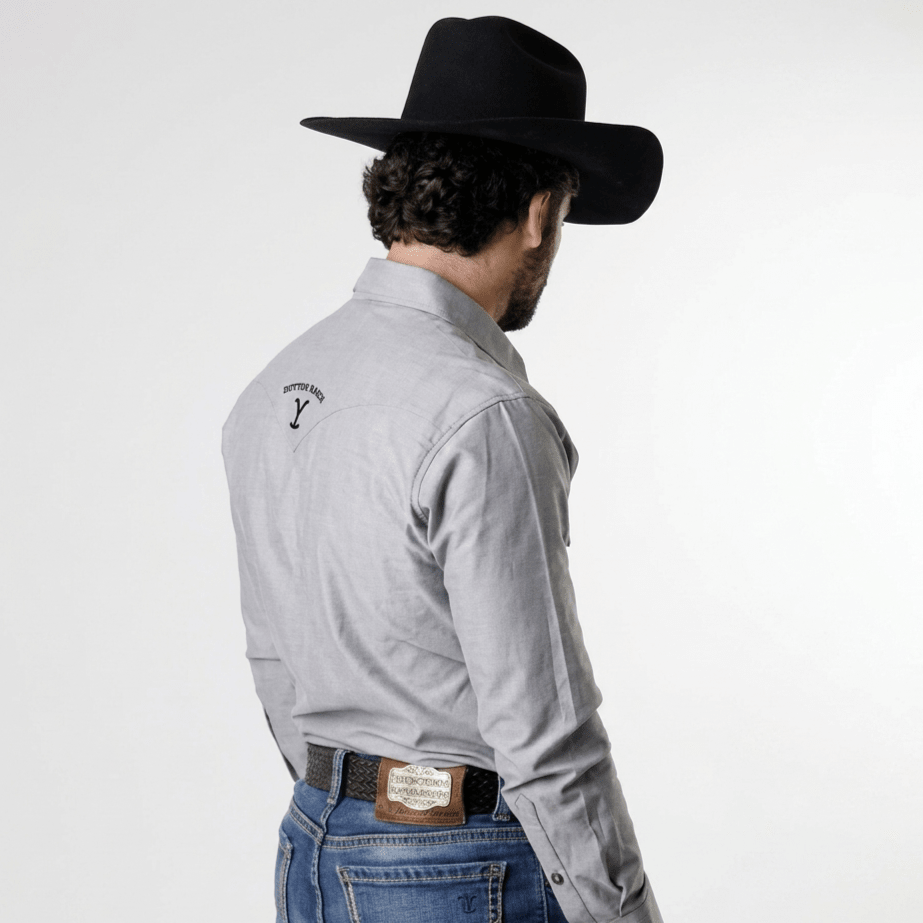Camisa Yellowstone Y25SCY016 Negro Jaspe - Tiendacharra.com - Bodega Tienda Charra