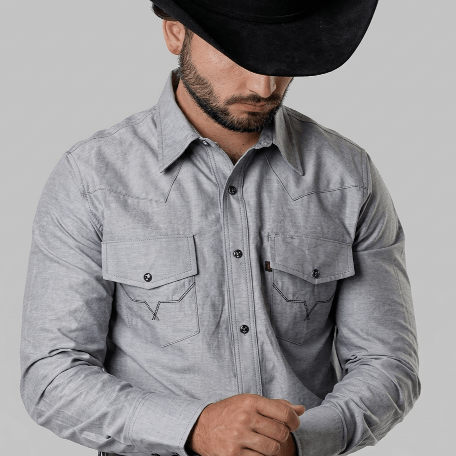 Camisa Yellowstone Y25SCY016 Negro Jaspe - Tiendacharra.com - Bodega Tienda Charra