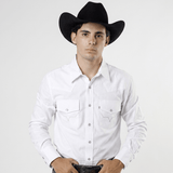 Camisa Yellowstone Y25SCY016 Oxford Blanco - Tiendacharra.com - Bodega Tienda Charra
