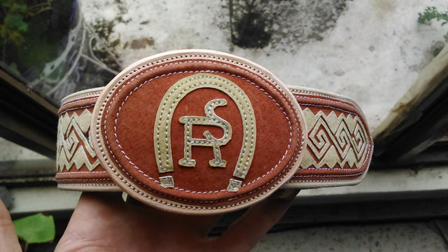 Cinto navajeado personalizado CNAN18 - Tiendacharra.com - Bodega Tienda Charra