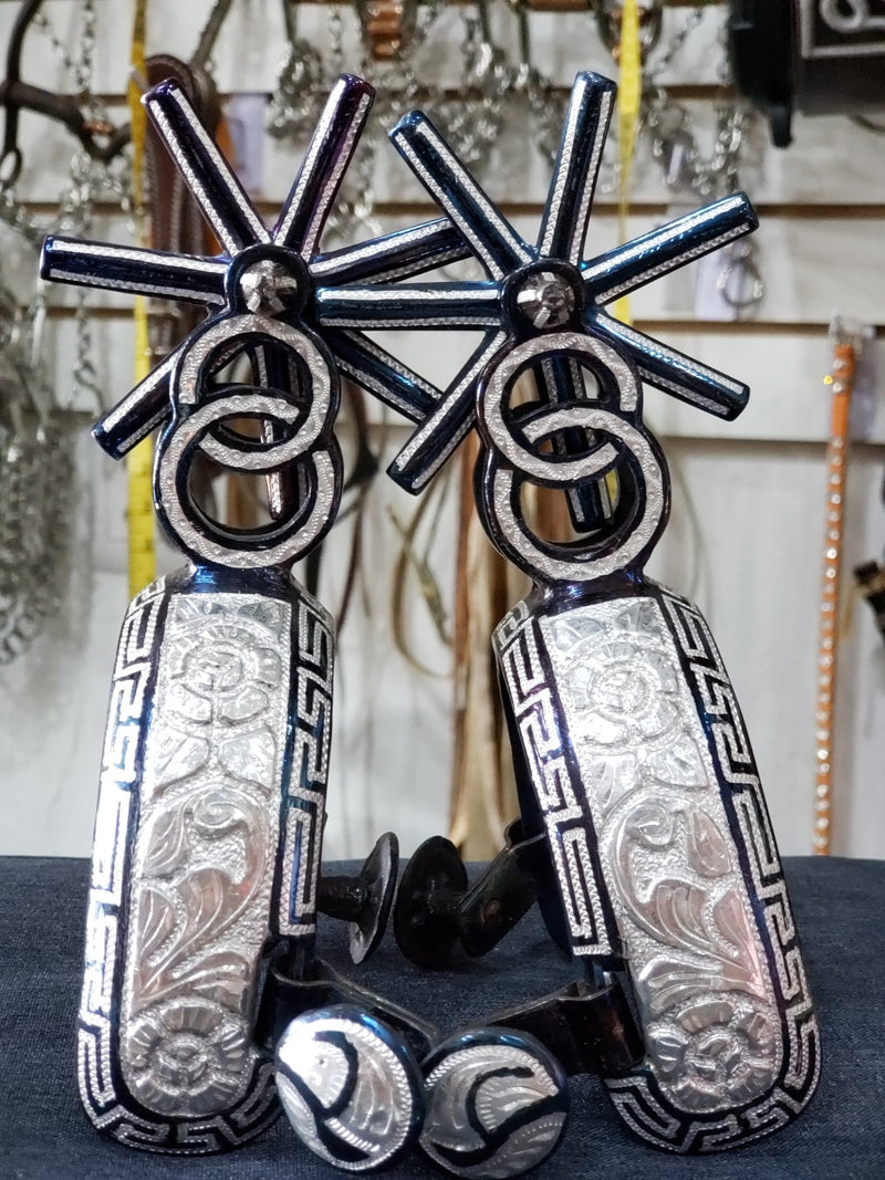 Espuelas Mil Rayas de Pavon Azul WD-1156 main image 1