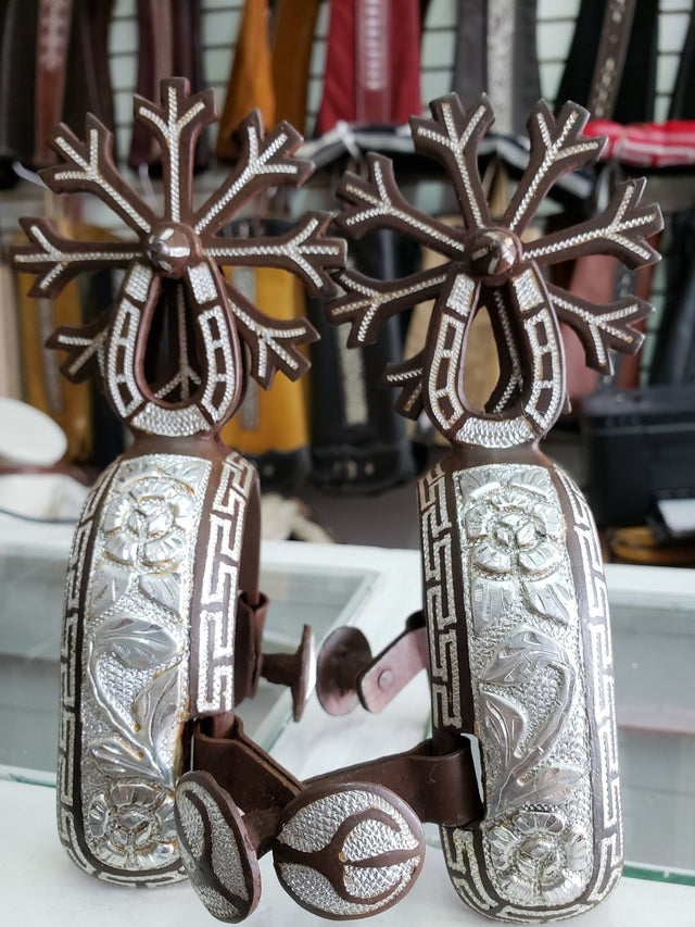 Espuela charra escarbada diseño tipo antiguo, castillejo de herradura - Tiendacharra.com - Bodega Tienda Charra