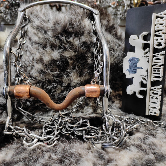 Freno charro con barriles, bocado oxidado - Tiendacharra.com - Bodega Tienda Charra