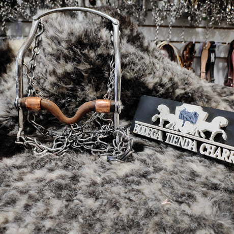 Freno charro con barriles, bocado oxidado - Tiendacharra.com - Bodega Tienda Charra