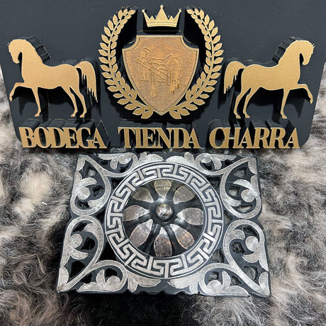 Hebilla grabada en pelo HPN109 - Tiendacharra.com - Bodega Tienda Charra