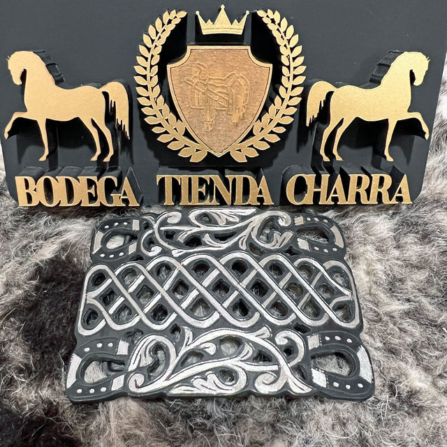 Hebilla grabada en pelo HPN113 - Tiendacharra.com - Bodega Tienda Charra