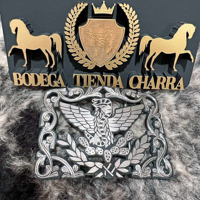 Hebilla grabada en pelo HPN114 - Tiendacharra.com - Bodega Tienda Charra