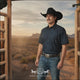 Camisa Yellowstone SCY017 Manga Corta Gris