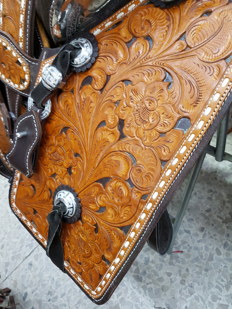 Silla charra cincelada y resacada, fuste de acero - Tiendacharra.com - Bodega Tienda Charra