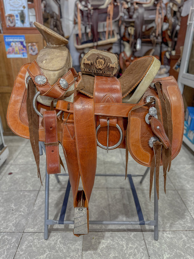 Silla charra clásica con turma y herraje acero monel - Tiendacharra.com - Bodega Tienda Charra
