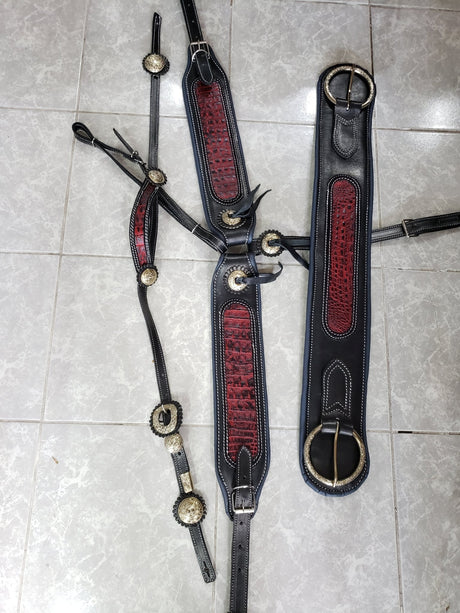 Silla charra cocodrilo, fuste dorado - Tiendacharra.com - Bodega Tienda Charra