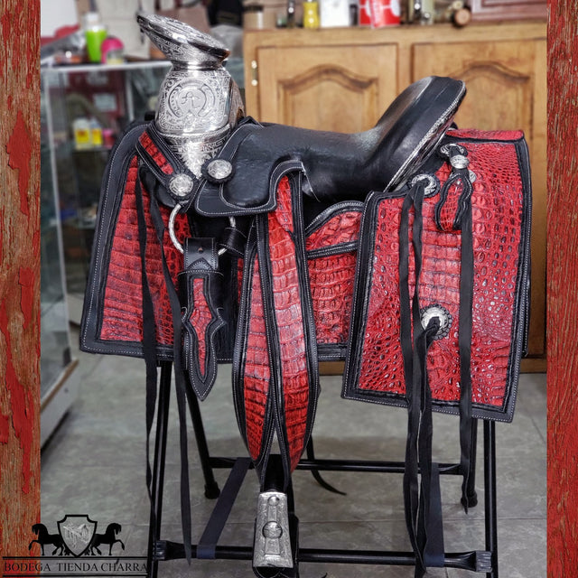 Silla charra cocodrilo original (cuadrada) - Tiendacharra.com - Bodega Tienda Charra