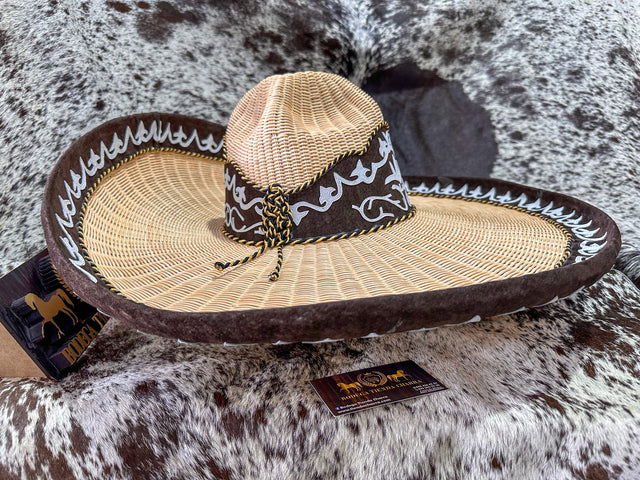 Sombrero charro de mimbre greca charra SGC01 - Tiendacharra.com - Bodega Tienda Charra