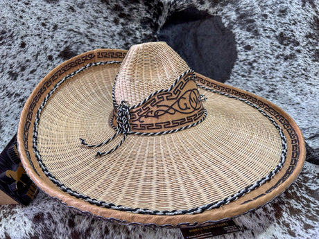 Sombrero charro de mimbre greca charra SGC03 - Tiendacharra.com - Bodega Tienda Charra