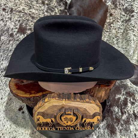 Texana Stetson Guadalupana 6x Negra - Pelo de Castor - Tiendacharra.com - Bodega Tienda Charra