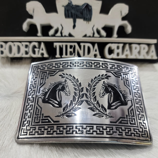 Hebilla acero inoxidable con tinta HCT102 - Tiendacharra.com - Bodega Tienda Charra