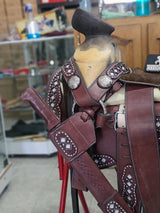 Montura jaraneada encorrellada cuero de chivo (personalizada) - Tiendacharra.com - Bodega Tienda Charra