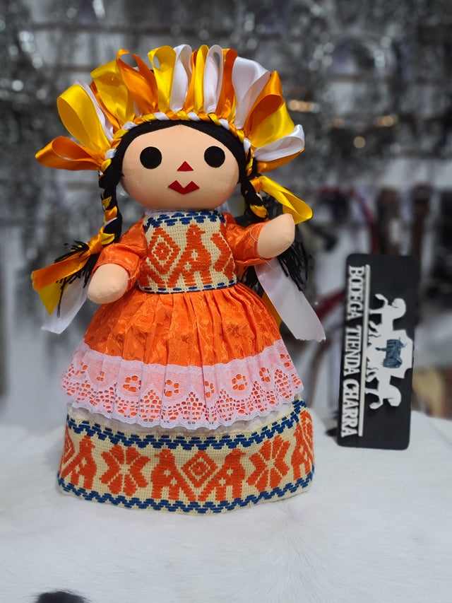 Muñeca típica vestido naranja - Tiendacharra.com - Bodega Tienda Charra