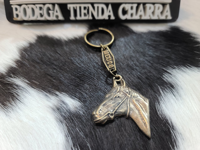 Llavero cabeza de caballo color bronce - Tiendacharra.com - Bodega Tienda Charra