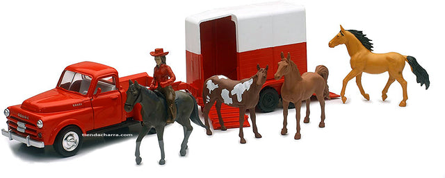 Camioneta antiguas con remolque de caballos - Tiendacharra.com - Bodega Tienda Charra